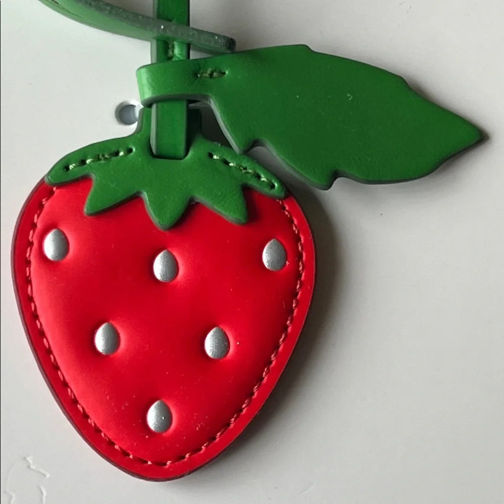 NWT Kate Spade Strawberry Bag Charm Keychain Lanyard